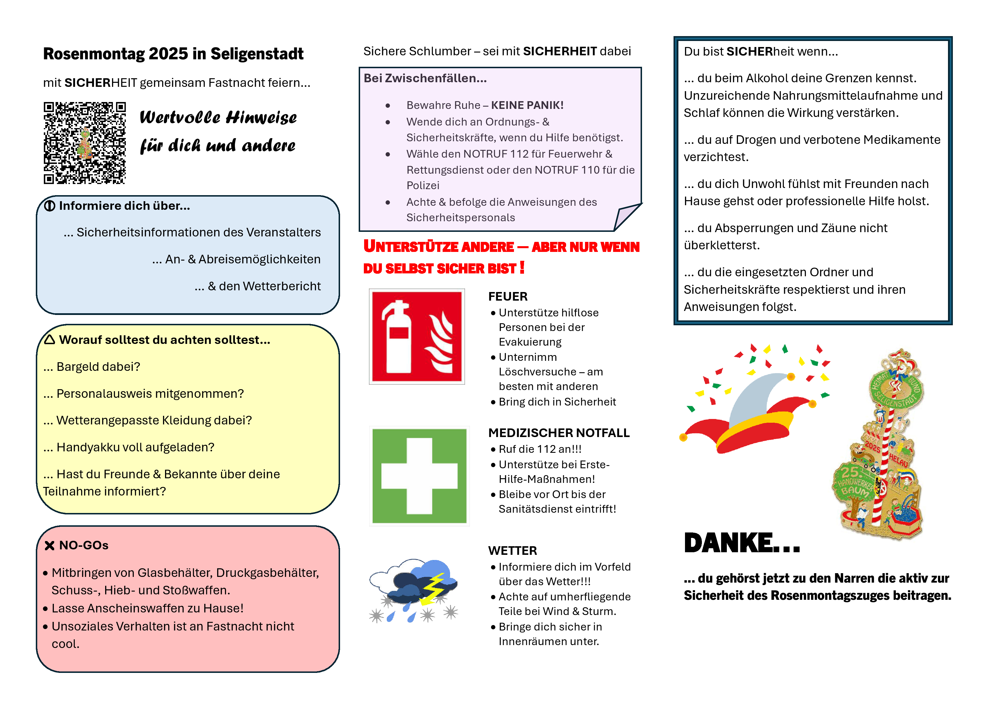 Flyer Sicherheitsinformationen Rosenmontag 2025 1