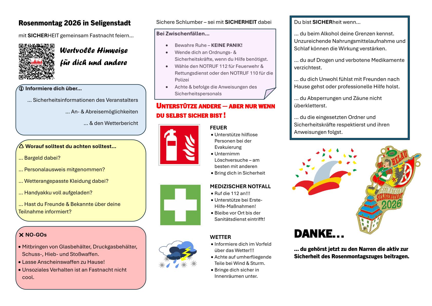Flyer Sicherheitsinformationen Rosenmontag 2026 1